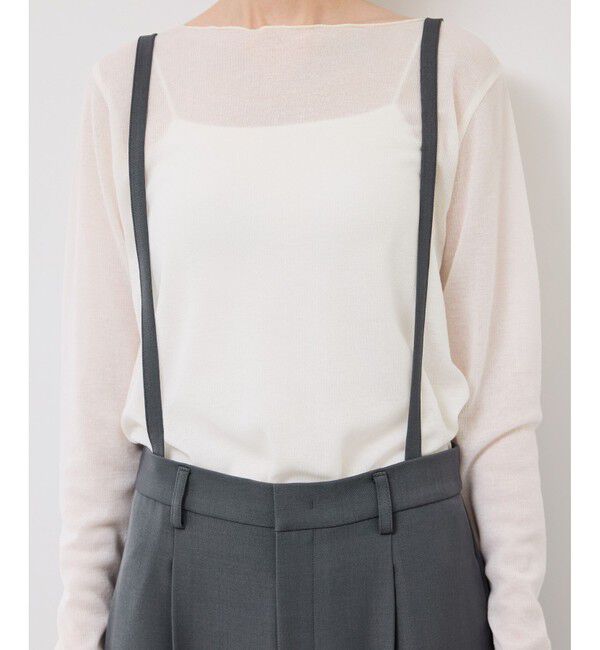 Rope&rsquo;Picnic「フレアシルエットサスペンダー付きパンツ」|チノ|