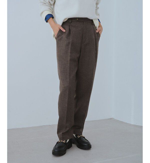 Rope&rsquo;Picnic「スリートーンツイードテーパードパンツ/セットアップ対応」|チノ|