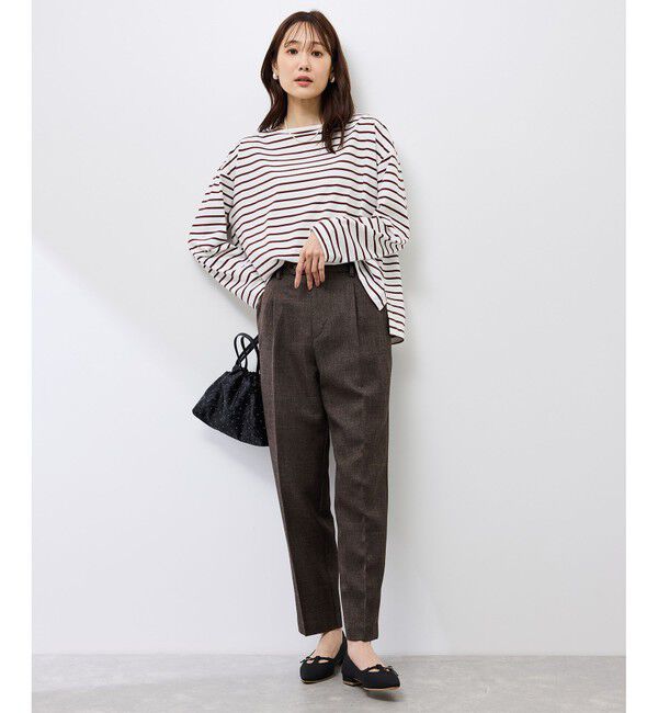 Rope&rsquo;Picnic「スリートーンツイードテーパードパンツ/セットアップ対応」|チノ|