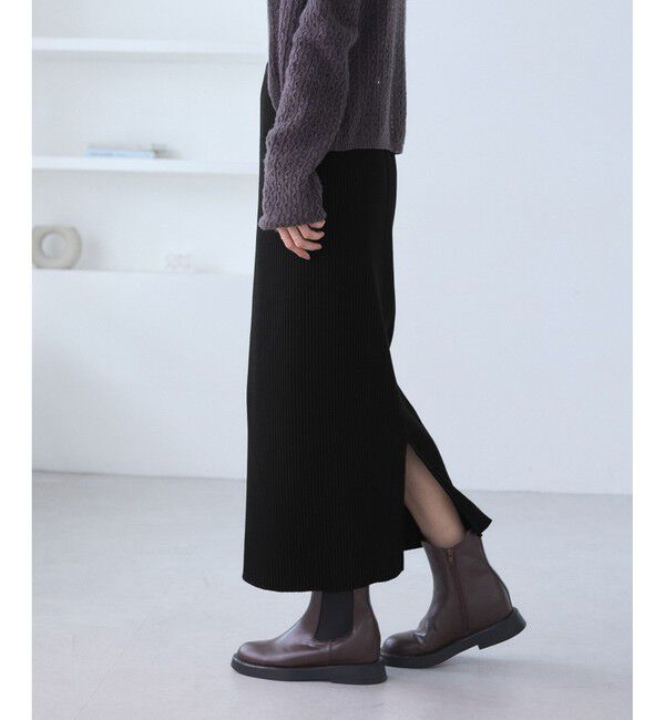 Rope&rsquo;Picnic「トタンテレコ Iラインリブニットスカート」|スカート|