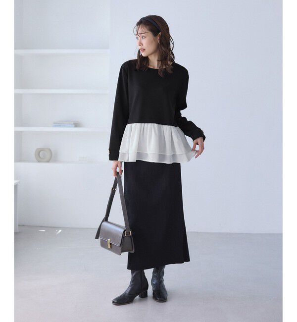 Rope&rsquo;Picnic「トタンテレコ Iラインリブニットスカート」|スカート|