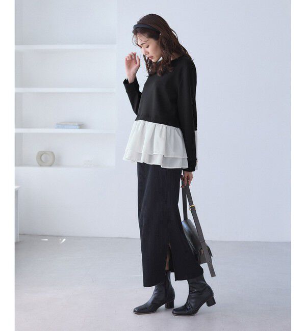 Rope&rsquo;Picnic「トタンテレコ Iラインリブニットスカート」|スカート|