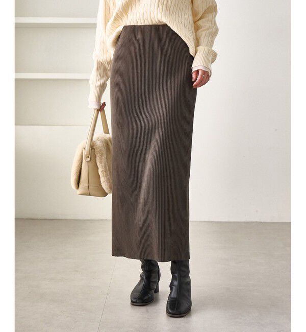 Rope&rsquo;Picnic「トタンテレコ Iラインリブニットスカート」|スカート|