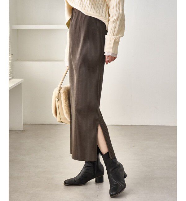 Rope&rsquo;Picnic「トタンテレコ Iラインリブニットスカート」|スカート|