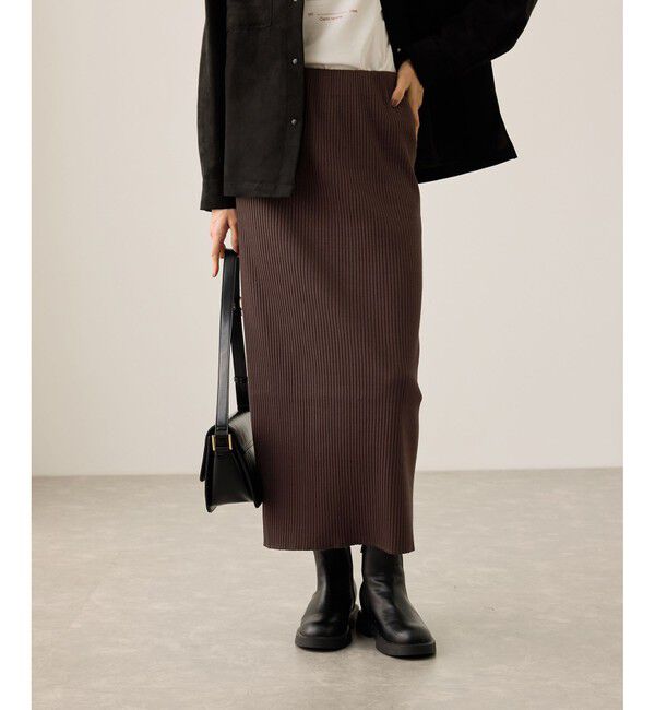 Rope&rsquo;Picnic「トタンテレコ Iラインリブニットスカート」|スカート|