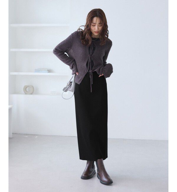 Rope&rsquo;Picnic「トタンテレコ Iラインリブニットスカート」|スカート|