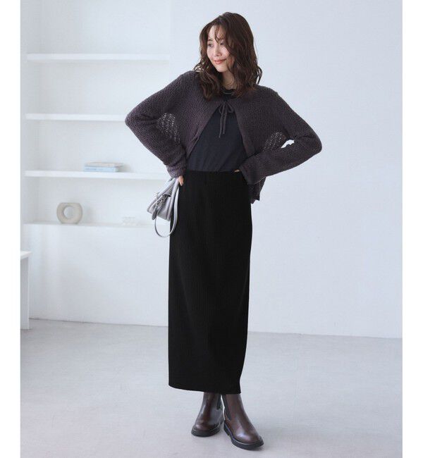 Rope&rsquo;Picnic「トタンテレコ Iラインリブニットスカート」|スカート|