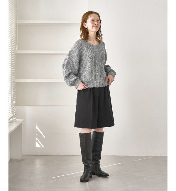 Rope&rsquo;Picnic「ゆるケーブル編みVネックニット」|ニット・セーター|