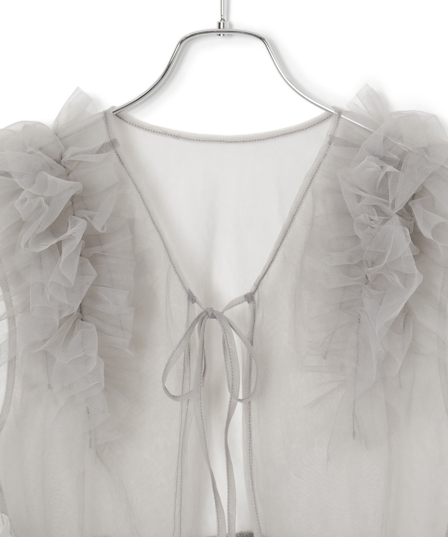 ADAM ET ROPE'「【サステナブル】チュールフリルTEE」|Tシャツ・カットソー|