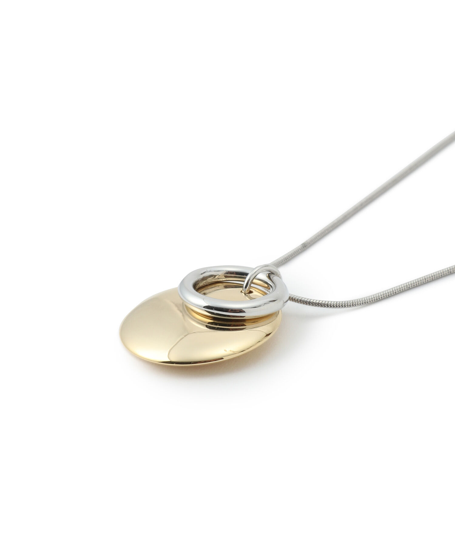 ADAM ET ROPE'「【WEB限定】プレートリングネックレス」|ネックレス|