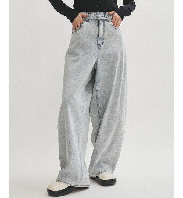 ADAM ET ROPE'「【サステナブル】バックタックワイドデニム」|デニム|