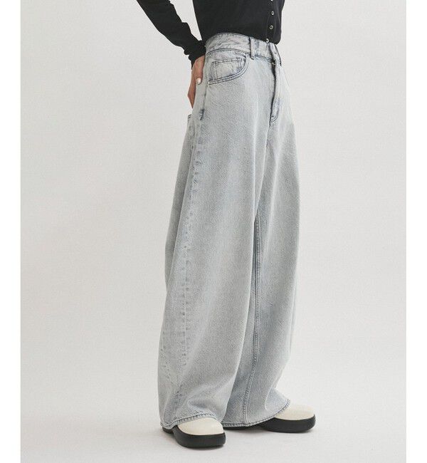 ADAM ET ROPE'「【サステナブル】バックタックワイドデニム」|デニム|