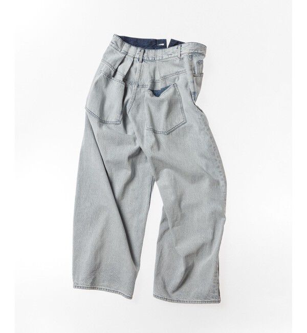 ADAM ET ROPE'「【サステナブル】バックタックワイドデニム」|デニム|