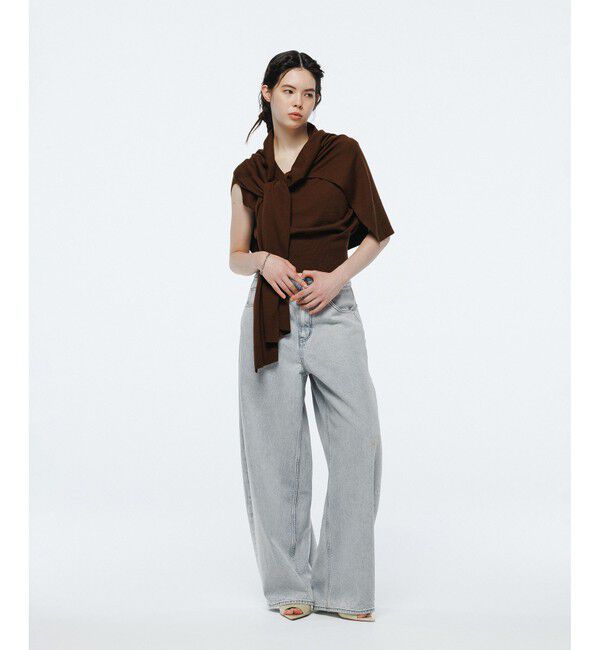 ADAM ET ROPE'「【サステナブル】バックタックワイドデニム」|デニム|