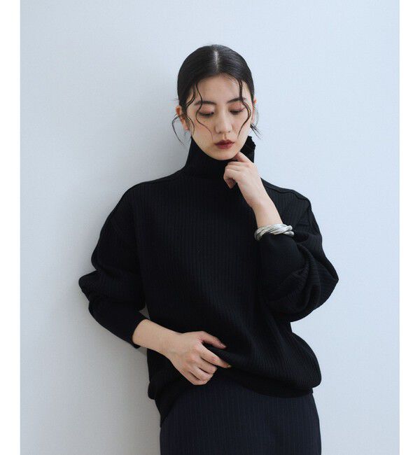 ADAM ET ROPE'「【WEB限定】・【定番人気】WOOL混リブタートルニット」|ニット・セーター|