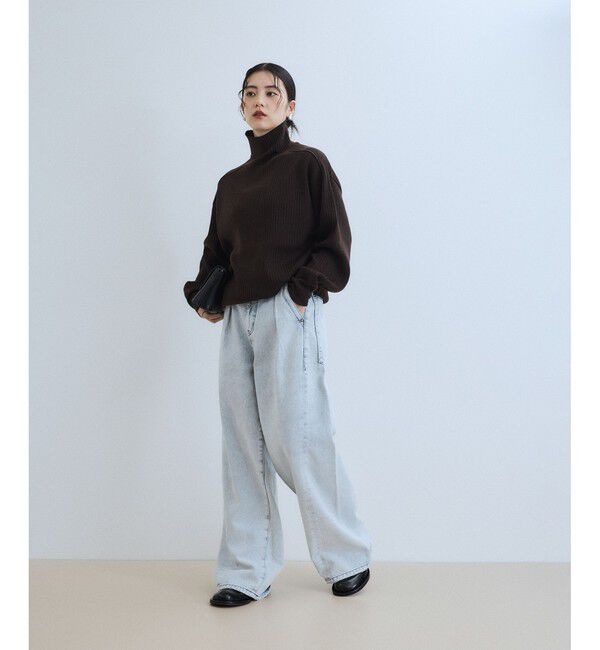 ADAM ET ROPE'「【WEB限定】・【定番人気】WOOL混リブタートルニット」|ニット・セーター|