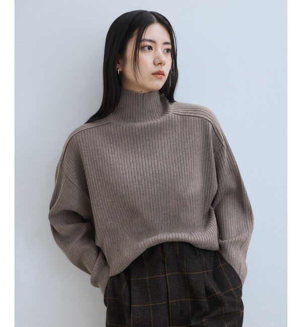 ADAM ET ROPE'「【WEB限定】・【定番人気】WOOL混リブタートルニット」|ニット・セーター|