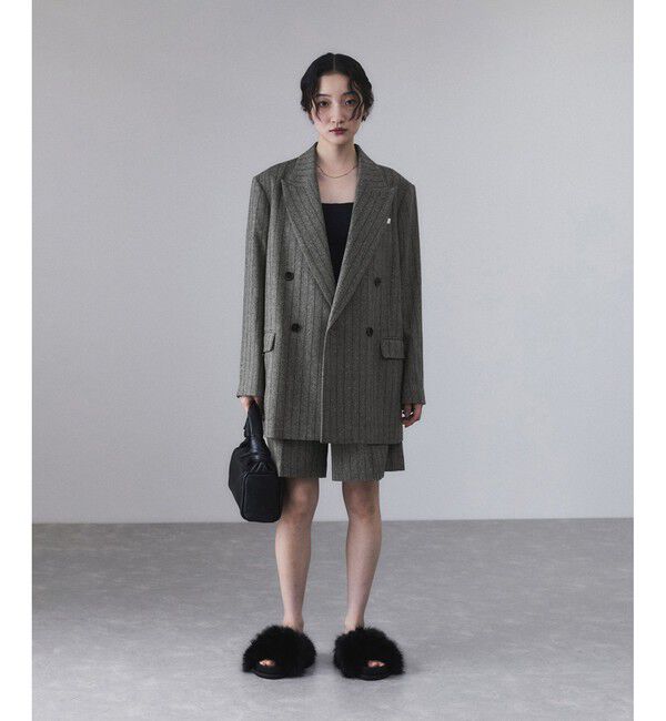 ADAM ET ROPE'「ツイード＆チェックショートパンツ」|チノ|