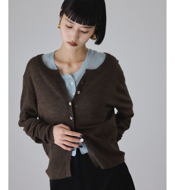 ADAM ET ROPE'「モヘアミックスセットニットカーディガン」|カーディガン|ブラウン(20)