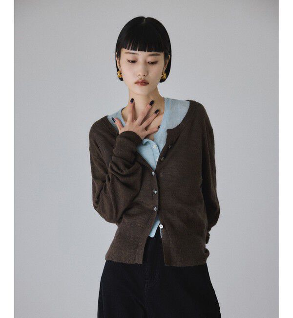 ADAM ET ROPE'「モヘアミックスセットニットカーディガン」|カーディガン|