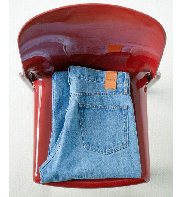 ADAM ET ROPE'「ブリーチ ストレート スラックスデニム / ADAM ET ROPE' JEANS -IMAG-」|デニム|ブルー系(45)