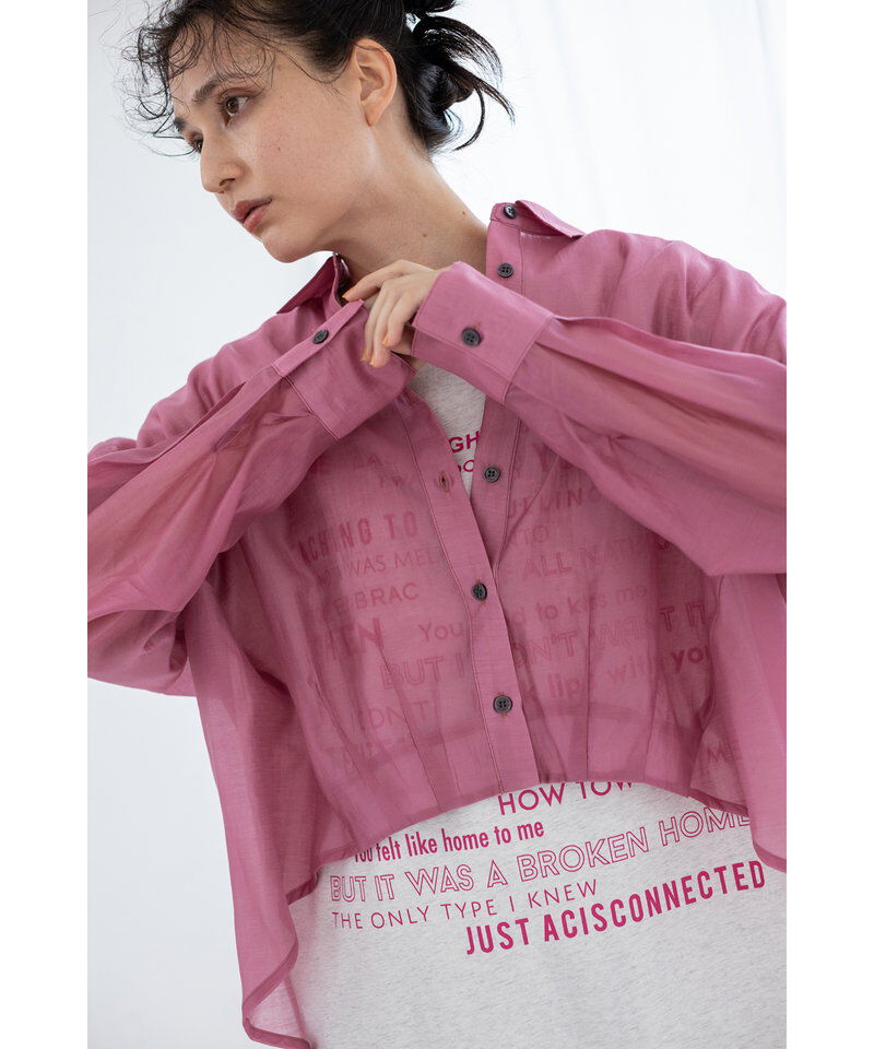  「シアーバックギャザーブラウス」|シャツ・ブラウス|