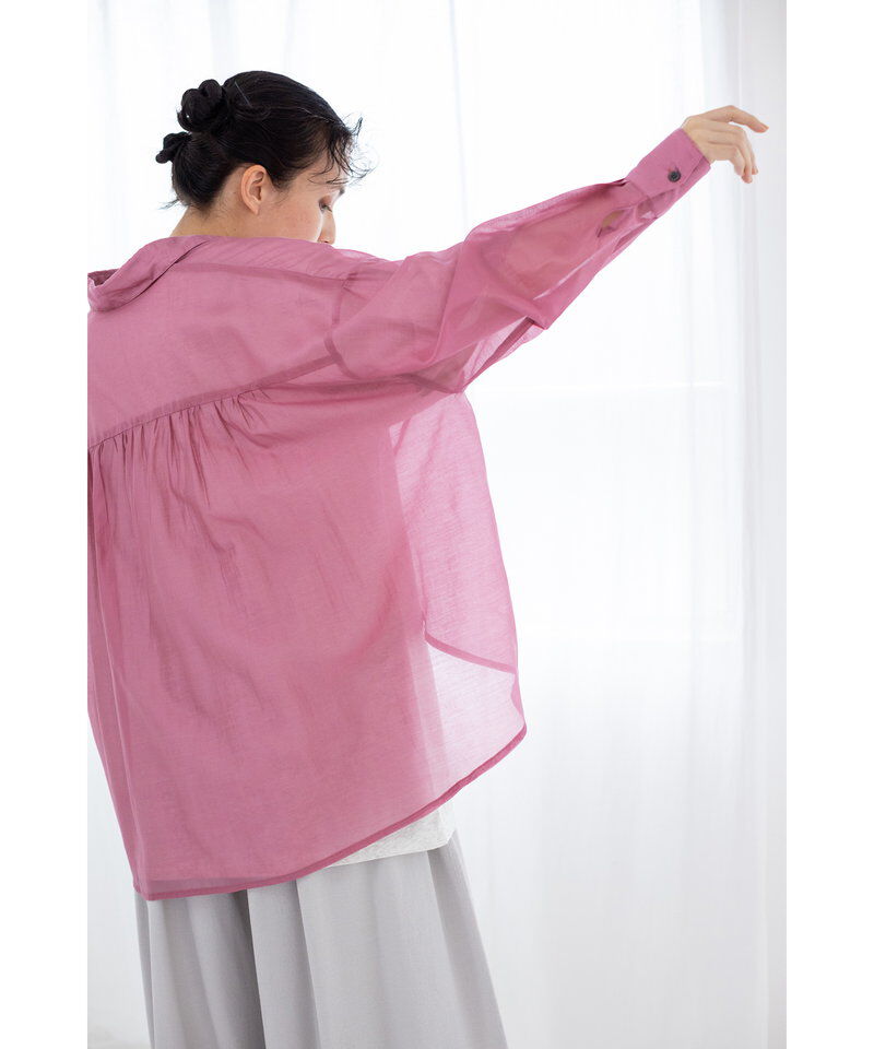  「シアーバックギャザーブラウス」|シャツ・ブラウス|