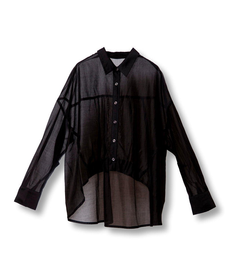  「シアーバックギャザーブラウス」|シャツ・ブラウス|