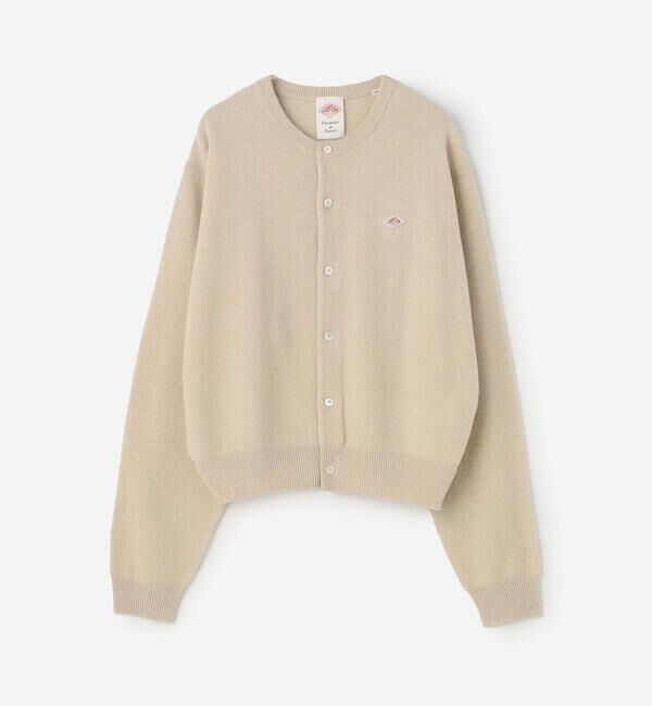 DANTON「DANTON | ラムウール クルーネックニットカーディガン WOMEN」|ニット・セーター|OATMEAL