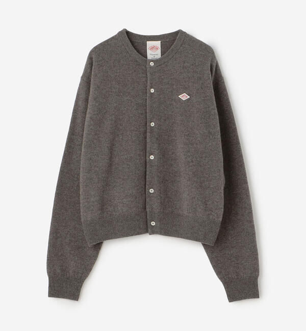 DANTON「DANTON | ラムウール クルーネックニットカーディガン WOMEN」|ニット・セーター|GREIGE