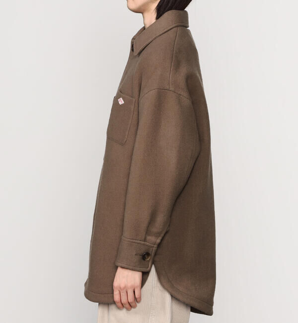 DANTON「DANTON | ウールメルトン シャツブルゾン WOMEN」|ブルゾン・スタジャン|