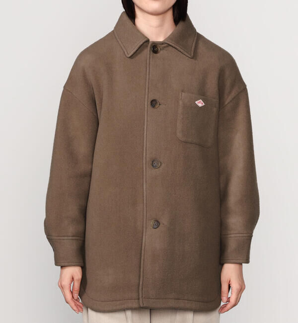 DANTON「DANTON | ウールメルトン シャツブルゾン WOMEN」|ブルゾン・スタジャン|