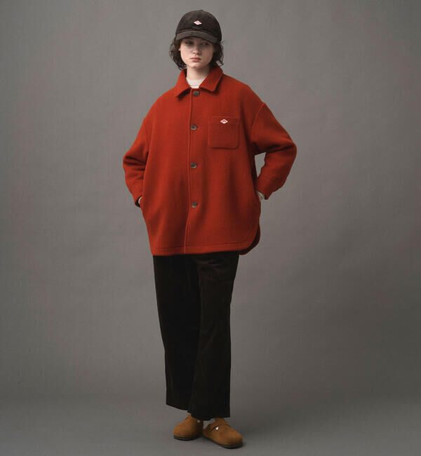 DANTON「DANTON | ウールメルトン シャツブルゾン WOMEN」|ブルゾン・スタジャン|