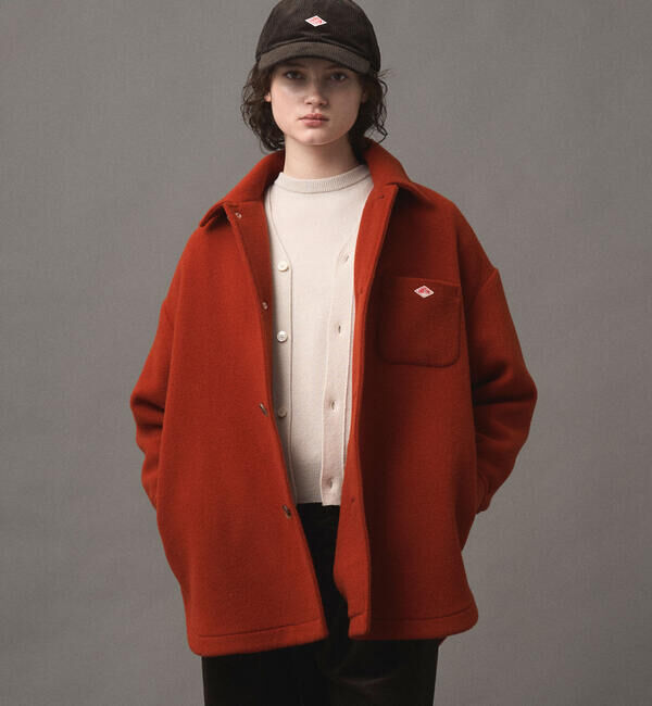 DANTON「DANTON | ウールメルトン シャツブルゾン WOMEN」|ブルゾン・スタジャン|