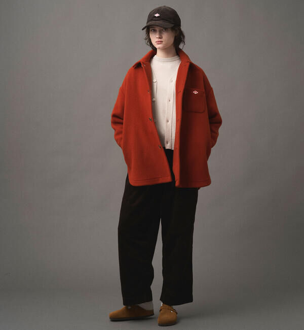 DANTON「DANTON | ウールメルトン シャツブルゾン WOMEN」|ブルゾン・スタジャン|