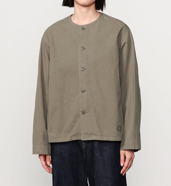 ORCIVAL「ORCIVAL | コットンツイル ノーカラーシャツブルゾン WOMEN」|シャツ・ブラウス|