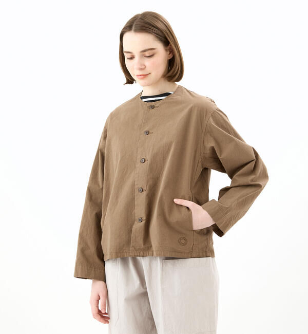 ORCIVAL「ORCIVAL | コットンツイル ノーカラーシャツブルゾン WOMEN」|シャツ・ブラウス|