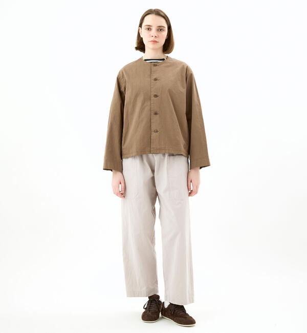 ORCIVAL「ORCIVAL | コットンツイル ノーカラーシャツブルゾン WOMEN」|シャツ・ブラウス|
