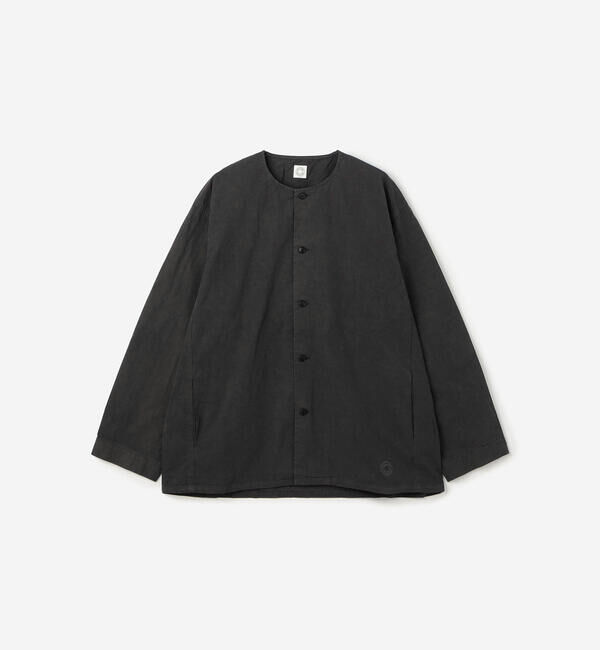 ORCIVAL「ORCIVAL | コットンツイル ノーカラーシャツブルゾン MEN」|シャツ・ブラウス|BLACK
