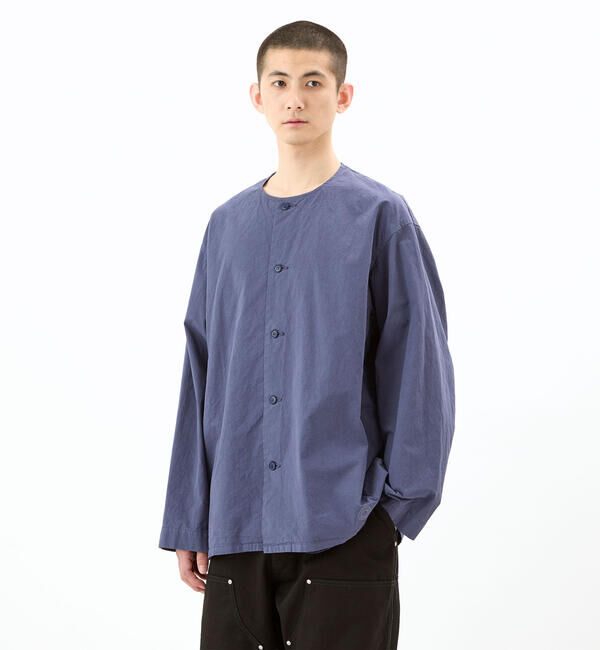 ORCIVAL「ORCIVAL | コットンツイル ノーカラーシャツブルゾン MEN」|シャツ・ブラウス|