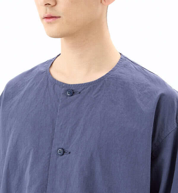 ORCIVAL「ORCIVAL | コットンツイル ノーカラーシャツブルゾン MEN」|シャツ・ブラウス|