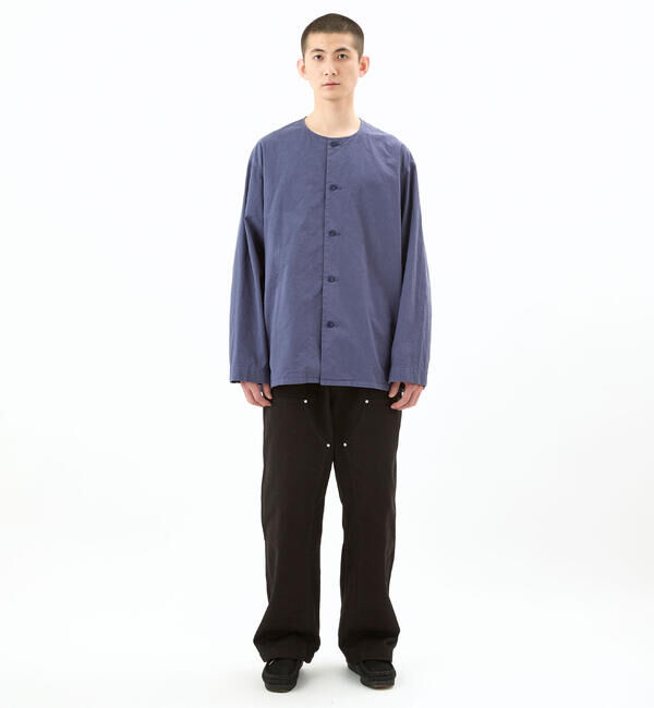 ORCIVAL「ORCIVAL | コットンツイル ノーカラーシャツブルゾン MEN」|シャツ・ブラウス|