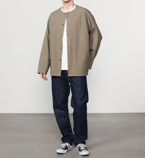 ORCIVAL「ORCIVAL | コットンツイル ノーカラーシャツブルゾン MEN」|シャツ・ブラウス|
