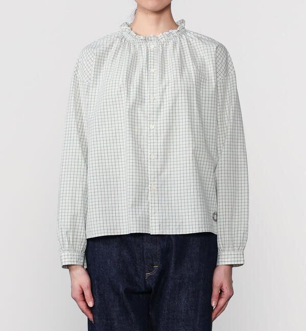 ORCIVAL「ORCIVAL | コットンワッシャー ギャザーブラウス WOMEN」|シャツ・ブラウス|