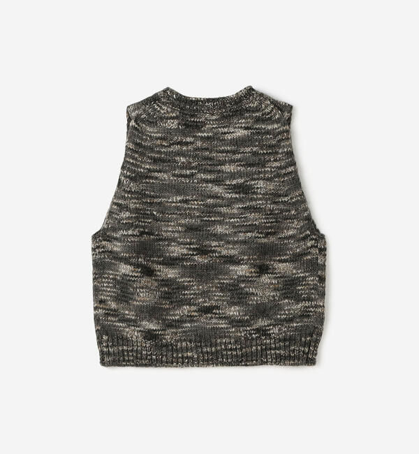 LE GLAZIK「LE GLAZIK | ミックスカラーヤーン ニットベスト WOMEN」|ベスト・ジレ|