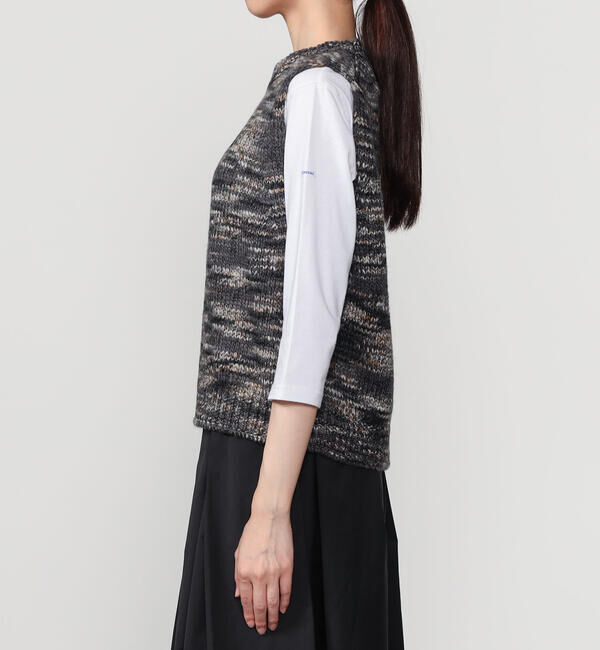 LE GLAZIK「LE GLAZIK | ミックスカラーヤーン ニットベスト WOMEN」|ベスト・ジレ|