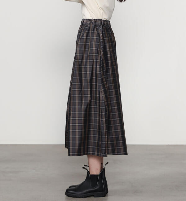 LE GLAZIK「LE GLAZIK | メモリーツイル タックスカート CHECK WOMEN」|スカート|