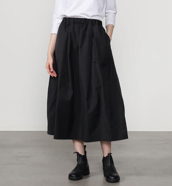 LE GLAZIK「LE GLAZIK | メモリーツイル タックスカート WOMEN」|スカート|