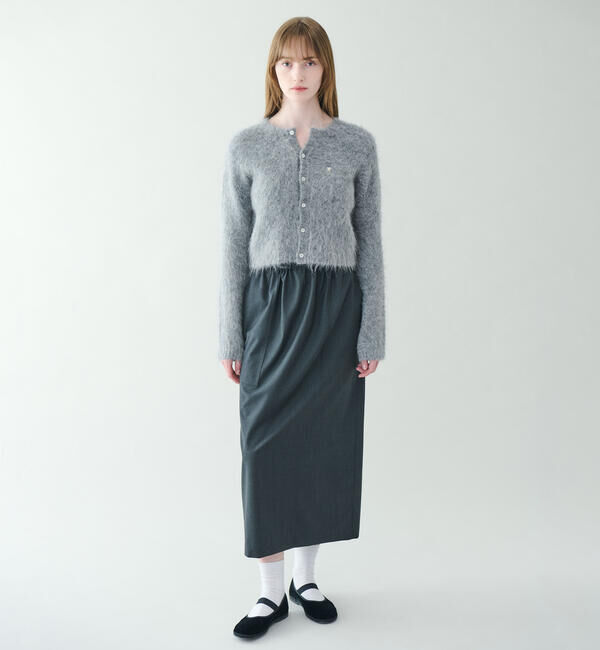 GYMPHLEX「Gymphlex | シャギーニット ショートカーディガン WOMEN」|ニット・セーター|