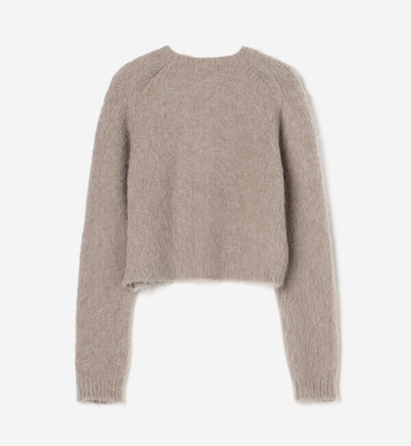 GYMPHLEX「Gymphlex | シャギーニット ショートカーディガン WOMEN」|ニット・セーター|